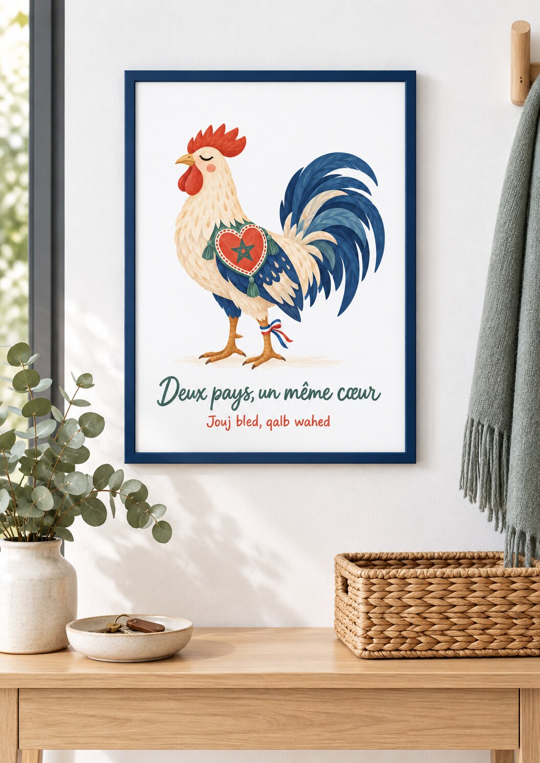 Deux pays, un même cœur · Coq